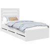 vidaXL Bedframe met lade met hoofdeinde Wit 90 x 190 cm Ingenieurshout