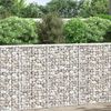 vidaXL Gabion plantenbak trapezium 100x20x100 cm gegalvaniseerd staal