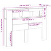 vidaXL Hoofdeinde met LED 140x18,5x103,5 cm bewerkt hout wit