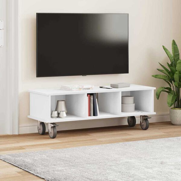 vidaXL TV-standaard Wit 100 x 35 x 35 cm Bewerkt hout