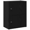 vidaXL Boekenkast 40x24x52 cm bewerkt hout zwart eikenkleurig