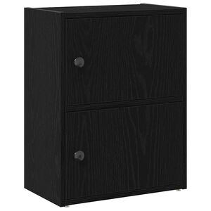 vidaXL Boekenkast 40x24x52 cm bewerkt hout zwart eikenkleurig