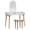 vidaXL Toilettafel Set FAUSKE 3 pcs Wit 100 x 50 x 143 cm