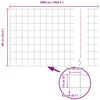 vidaXL Hek met Paal Grijs 0,6 x 50 m Staal en PVC