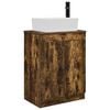 vidaXL Badkamermeubel met Wasbak Gerookt eiken 54 x 35 x 83 cm