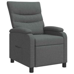 vidaXL Relaxfauteuil Donkergrijs Stof