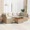 vidaXL Tuin Sofa Set 7 pcs Beige en wit