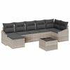 vidaXL Tuin Sofa Set 8 st Lichtgrijs poly rattan