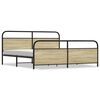 vidaXL Bedframe zonder matras metaal sonoma eikenkleurig 193x203 cm