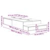 vidaXL Opbergbedframe met lade Sonoma Eiken 75 cm Bewerkt hout