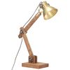 vidaXL Bureaulamp industrieel rond E27 58x18x90 cm messingkleurig