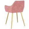 vidaXL Eetkamerstoelen 4 st fluweel roze