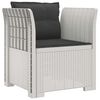 vidaXL E&eacute;npersoons Fauteuil met Kussens Rattan Look PP Wit
