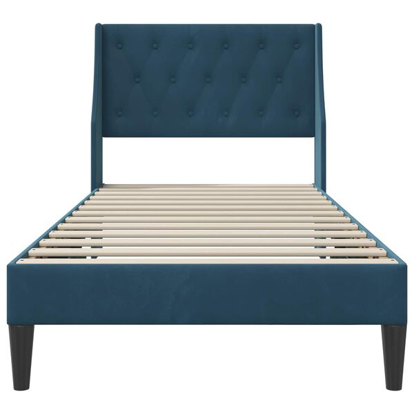 vidaXL Bedframe met hoofdeinde Blauw 80 x 200 cm Fluweel