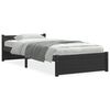 vidaXL Bedframe massief hout zwart 90x200 cm