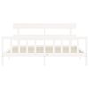 vidaXL Bedframe zonder matras massief grenenhout wit 200x200 cm