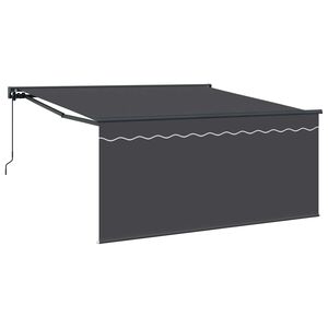 vidaXL Uitschuifbare luifel Antraciet 350 x 250 cm