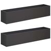 vidaXL Plantenbak 2 st Zwart 80 x 20 x 20 cm Koudgewalst staal