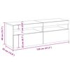 vidaXL Tv-meubels 2 st met LED-verlichting 60x35x40 cm grijs sonoma
