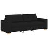 vidaXL 3-zitsbank zwart 220x78x80 cm stof