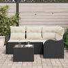 vidaXL Tuin Sofa Set met opslag 5 pcs Bruin poly rattan