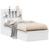 vidaXL Bedframe zonder matras massief grenenhout wit 90x200 cm