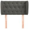 vidaXL Hoofdbord met randen 83x23x78/88 cm fluweel donkergrijs