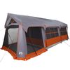 vidaXL Gezinstent met dak Grijs en Oranje 620 x 322 x 240 cm Polyester