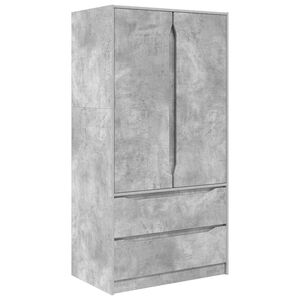 vidaXL Kledingkast Beton Grijs 79,5 x 49 x 156 cm Geconstrueerd hout