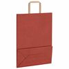 vidaXL Papieren zakken 250 st met hengsels 26x12x35 cm rood