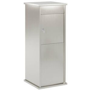 vidaXL Brievenbus zilver 40 x 40 x 100 cm Roestvrij staal