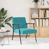 vidaXL Fauteuil Turquoise 59 x 75 x 78 cm Fluweel