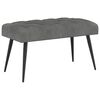 vidaXL Bank met knoopverstelling Donkergrijs 80 x 40 x 46 cm Fluweel