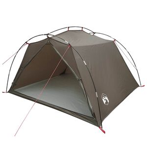 vidaXL Tunneltent 4-persoons Bruin en Grijs