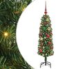 vidaXL Kunstkerstboom Groen 120 cm PVC en Staal en Kunststof