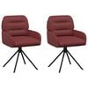 vidaXL Draai Eetstoelen 2 st Kunstleer Wijnrood 59x59,5x90cm
