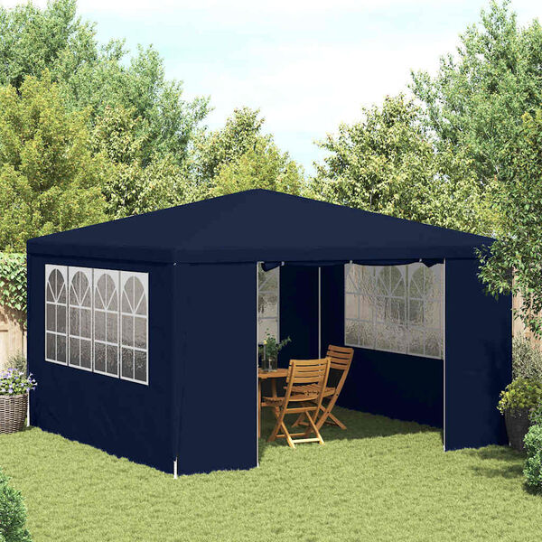 vidaXL Partytent met zijwanden professioneel 90 g/m² 4x4 m blauw