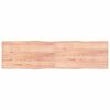vidaXL Tafelblad natuurlijke rand 220x60x(2-4) cm eikenhout lichtbruin