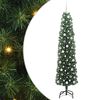 vidaXL Kunstkerstboom Groen 210 cm PVC en Staal en Kunststof