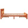 vidaXL Bedframe met hoofdeinde Wasbruin 150 x 200 cm Bewerkt hout