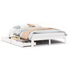 vidaXL Bedframe met lades massief grenenhout wit 120x200 cm