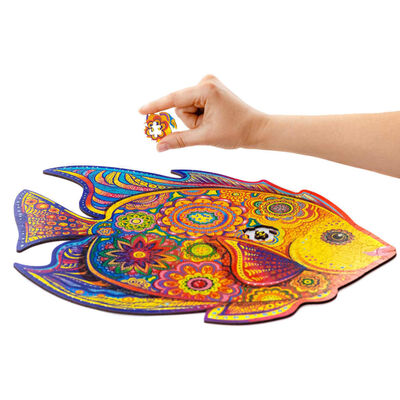UNIDRAGON Puzzel Shining Fish 331 stukjes king size 40x31 cm hout