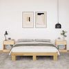 vidaXL Bedframe zonder matras 135x190 cm massief eikenhout