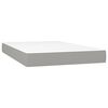 vidaXL Boxspring met matras en LED stof lichtgrijs 120x190 cm