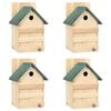 vidaXL Vogelhuisjes 4 st 23x19x33 cm vurenhout