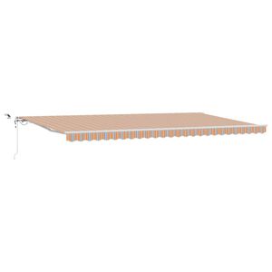 vidaXL Uitschuifbare luifel Meerkleurig 600 &times; 300 cm Polyester