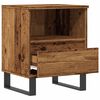 vidaXL Nachtkastjes 2 st 40x35x50 cm bewerkt hout oud houtkleurig
