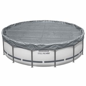 Bestway Zwembadcover &Oslash;3,05 m Rond Polyester Grijs