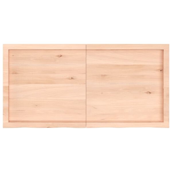 vidaXL Tafelblad 120x60x(2-6) cm onbehandeld massief eikenhout