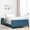 vidaXL Bedframe met matras Donkerblauw 120 x 200 cm Stof